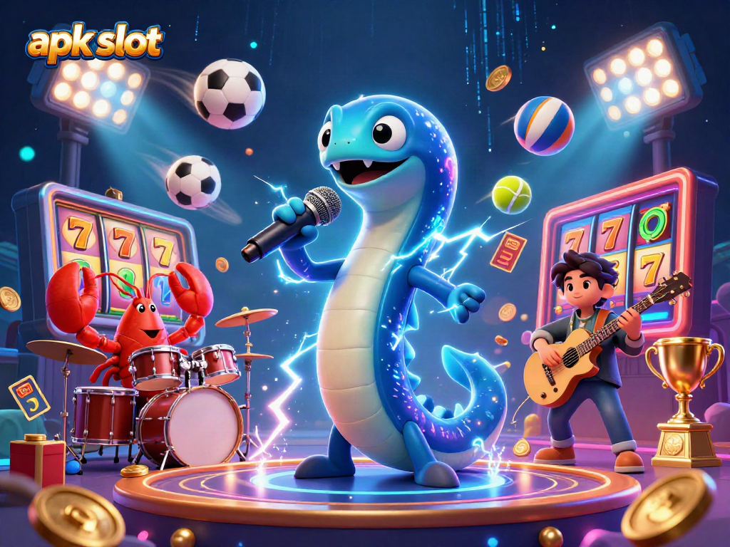 Engage with the thrilling apk slot landscape featuring vibrant characters and electrifying casino elements.